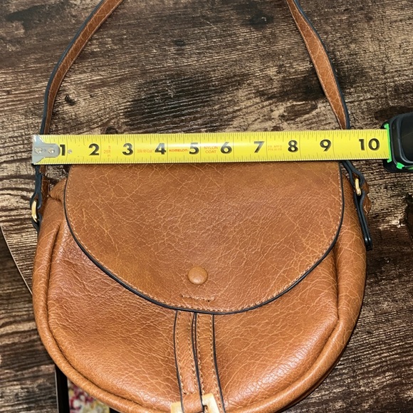 Faux Brown Leather Handbag - Picture 6 of 12